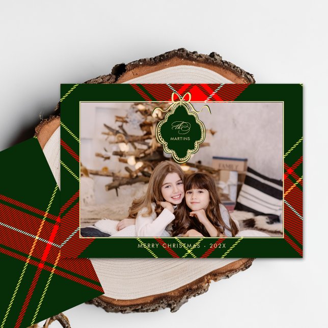 Tarjeta Festiva Navidades del Escudo clásico, foto de placa verde  (Subido por el creador)