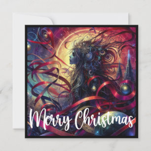 Tarjeta Festiva Navidades del estilo gótico femenino