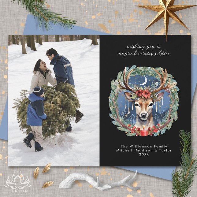 Tarjeta Festiva Navidades del feriado del solsticio de invierno De (Subido por el creador)