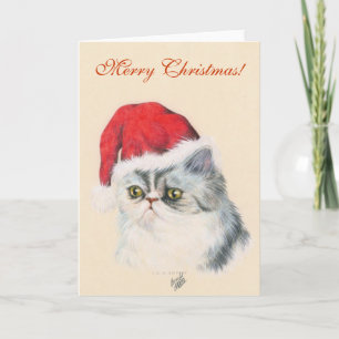 Tarjeta Festiva Navidades del gato