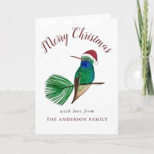Tarjeta Festiva Navidades del Hummingbird personalizado