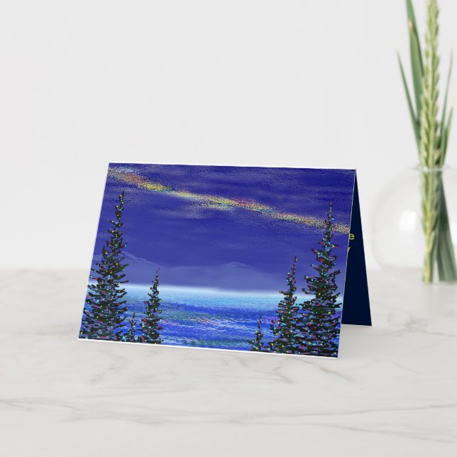 Tarjeta Festiva Navidades del lago Tahoe (Anverso)