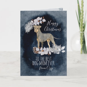 Tarjeta Festiva Navidades del Manchester Terrier Personalizados