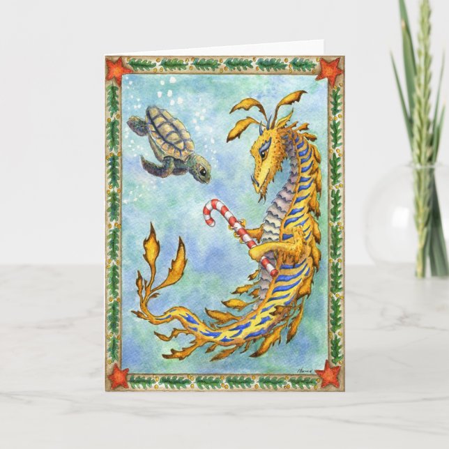 Tarjeta Festiva Navidades del mar (Anverso)