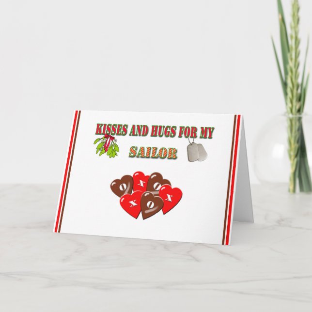 Tarjeta Festiva Navidades del marinero de la marina militar (Anverso)