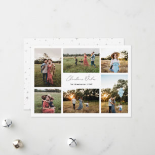 Tarjeta Festiva Navidades del minimalismo moderno desean 6 fotos