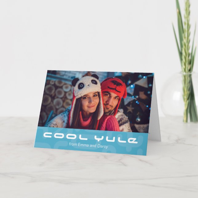 Tarjeta Festiva Navidades del MOD Atómico Moderno Guay Yule (Anverso)