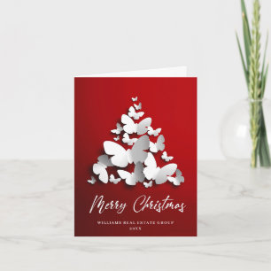 Tarjeta Festiva Navidades del monarca de mariposa Hol de saludo co
