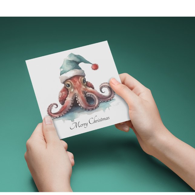 Tarjeta Festiva Navidades del Octopus Alegría, personalizado (Subido por el creador)