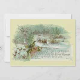 Tarjeta Festiva Navidades del paisaje vitícola de la era victorian