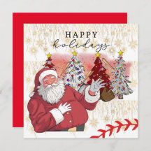 Navidades del partido Béisbol Felices Fiestas para