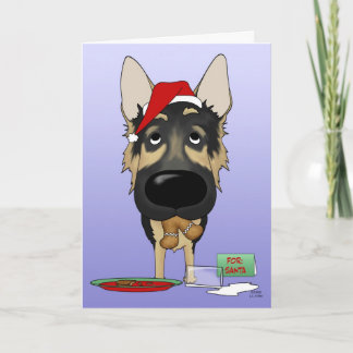 Tarjeta Festiva Navidades del Pastor Alemán