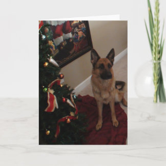 Tarjeta Festiva Navidades del Pastor Alemán
