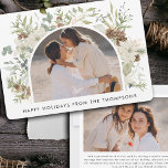 Tarjeta Festiva Navidades del Personalizado de Eucalyptus Greenery<br><div class="desc">Celebre las vacaciones con un estilo tan único como su familia con nuestra "Tarjeta de vacaciones de Navidades del Personalizado Eucalyptus Greenery Botánico". Esta tarjeta captura con gusto la esencia del cottagecore y el encanto botánico con una corona de agua de vegetación eucaliptus, creando un diseño moderno y minimalista. Es...</div>