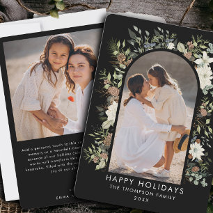 Tarjeta Festiva Navidades del Personalizado de Eucalyptus Greenery