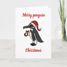 Navidades del pingüino de merry