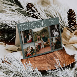 Tarjeta Festiva Navidades del Punto Verde Del Boho Polka Doblados<br><div class="desc">Esta tarjeta de vacaciones con cinco fotos de Navidades de polka polka boho verde es perfecta para su moderno saludo de vacaciones de bohemia inspirado en una casa de campo. El clásico estilo rústico, aunque delicado, le confiere un aspecto muy original, conservándolo en lo lindo y sencillo. Los puntos de...</div>