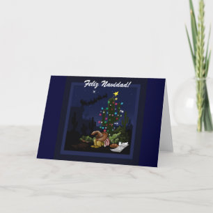 Tarjeta Festiva Navidades del suroeste personalizado de cactus