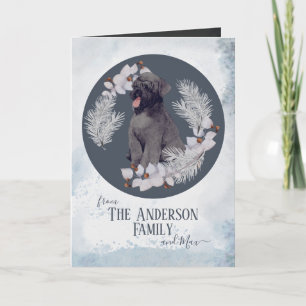 Tarjeta Festiva Navidades del territorio ruso negro personalizado