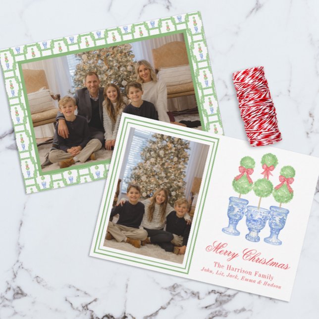 Tarjeta Festiva Navidades del Watercolor Chinoiserie rebosan foto  (Subido por el creador)