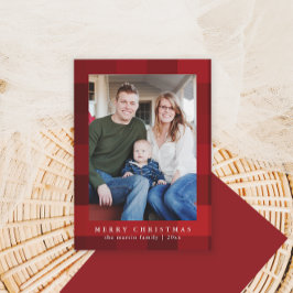 Tarjeta Festiva Navidades delanteros de impresión de papel rojo co