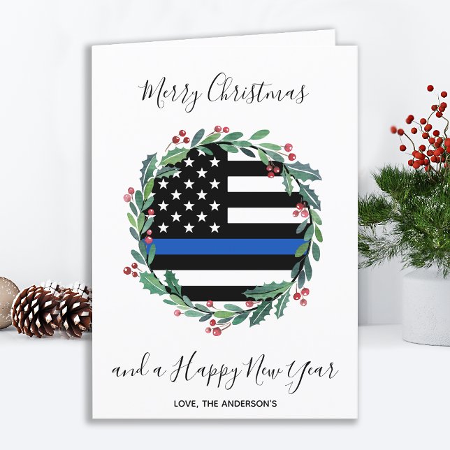 Tarjeta Festiva Navidades delgados de la Línea Azul usan aire fres (Subido por el creador)