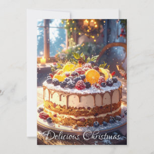 Tarjeta Festiva NAVIDADES DELICIOSOS - estilo de escritura a mano