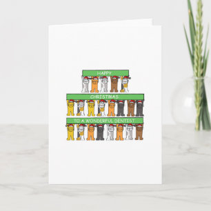 Tarjeta Festiva Navidades Dentistas Felices