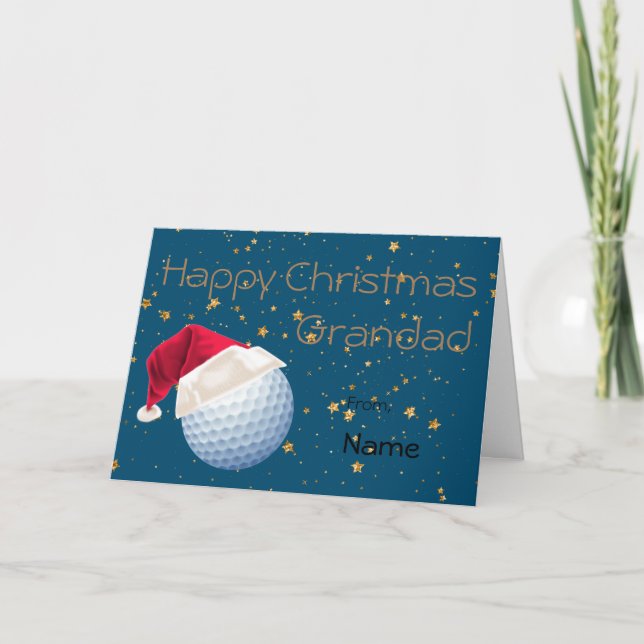 Tarjeta Festiva Navidades deportivos de Grandad (Anverso)
