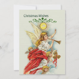 Tarjeta Festiva Navidades desea ángeles