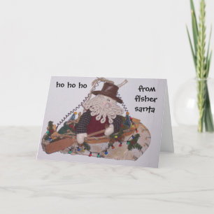 TARJETA FESTIVA NAVIDADES DESEAN DE SANTA EL PESCADOR