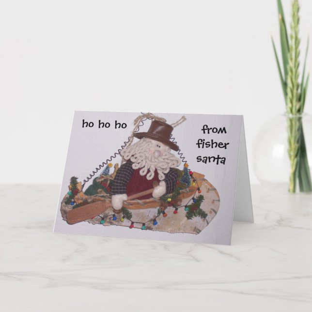 TARJETA FESTIVA NAVIDADES DESEAN DE SANTA EL PESCADOR (Anverso)