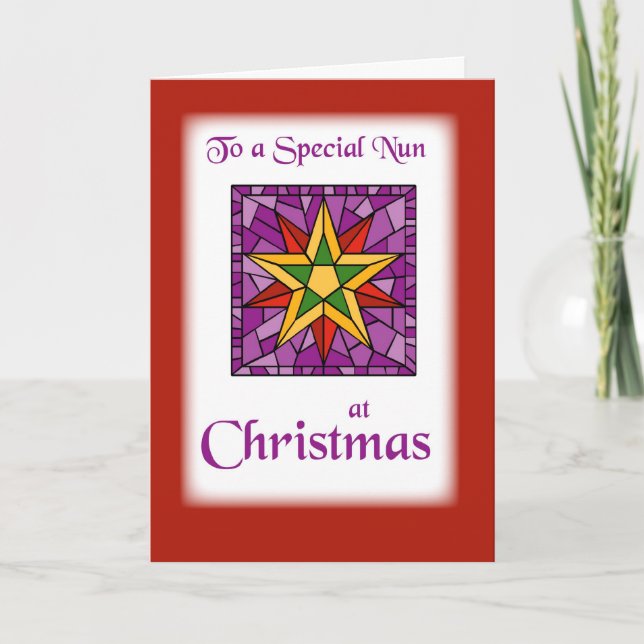 Tarjeta Festiva Navidades Desean La Nun (Anverso)