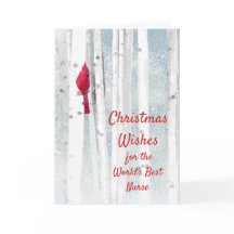 Navidades desean que el cardenal rojo sea enfermer