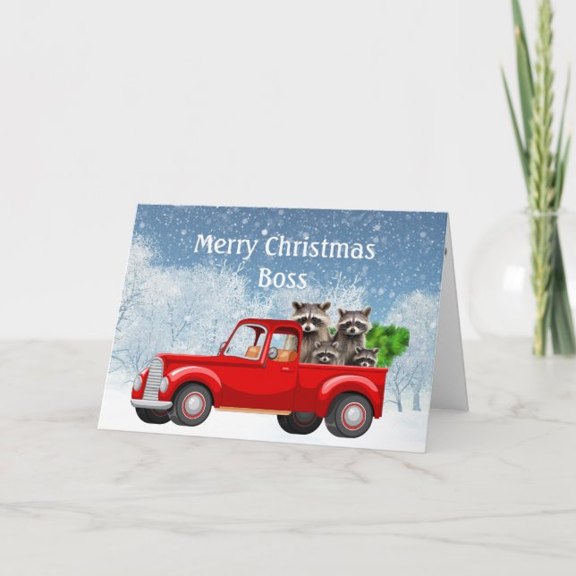 Tarjeta Festiva Navidades desean que el jefe tenga toda la carga d (Anverso)