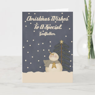 Tarjeta Festiva Navidades Desean Un Padrino Especial