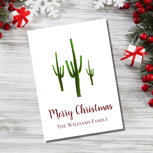 Tarjeta Festiva Navidades Desierto Cactus Suroeste (Subido por el creador)