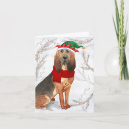 Tarjeta Festiva Navidades destruyen perros y minas botánicas