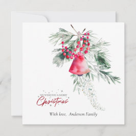 Tarjeta Festiva Navidades diseño simple de vegetación Biblia versu