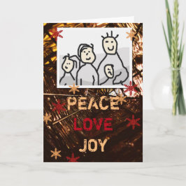 Tarjeta Festiva Navidades disfrutan amar la estación de paz con fo