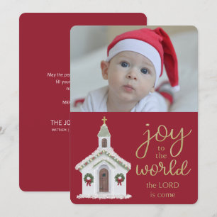 Tarjeta Festiva Navidades disfrutan con la foto de la Iglesia Blan