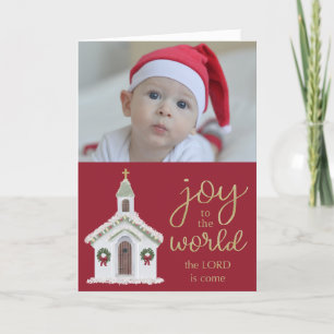 Tarjeta Festiva Navidades disfrutan con la foto de la Iglesia Blan
