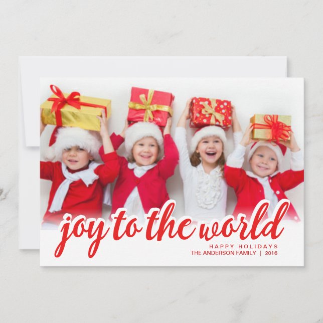 Tarjeta Festiva Navidades disfrutan de la escritura moderna a mano (Anverso)