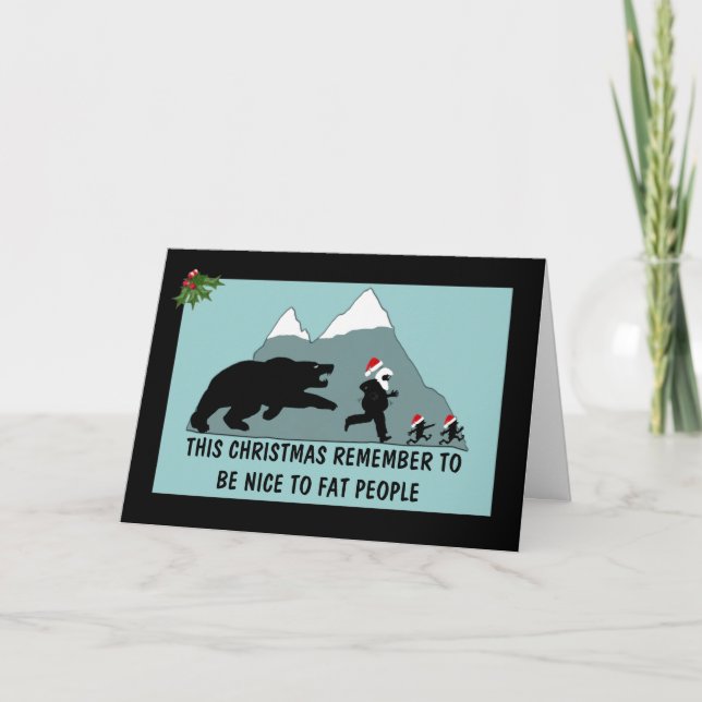 Tarjeta Festiva Navidades divertidísimos (Anverso)