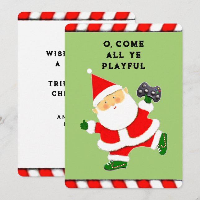 Tarjeta Festiva Navidades divertidos (Anverso / Reverso)