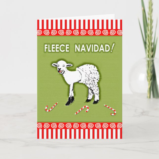 Tarjeta Festiva Navidades divertidos (Anverso)