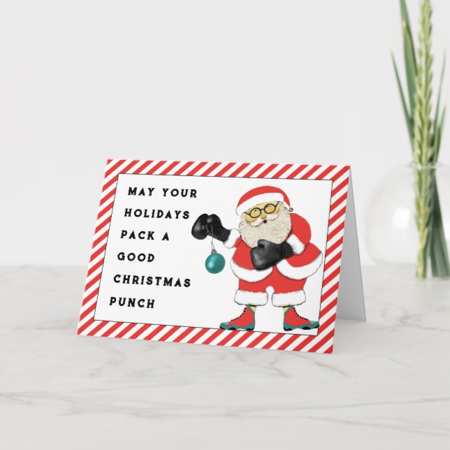 Tarjeta Festiva Navidades divertidos (Anverso)