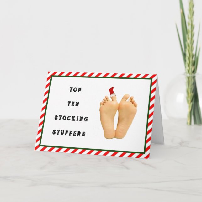 Tarjeta Festiva Navidades divertidos (Anverso)