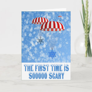 Tarjeta Festiva Navidades divertidos con copos de nieve