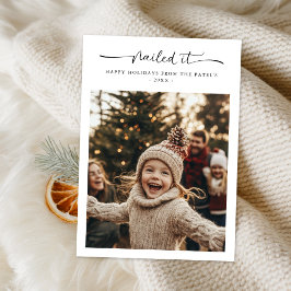 Tarjeta Festiva Navidades divertidos con fotos familiares de niños